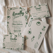 Gezeichnet bäuerliche Baby-Dusche Einladung