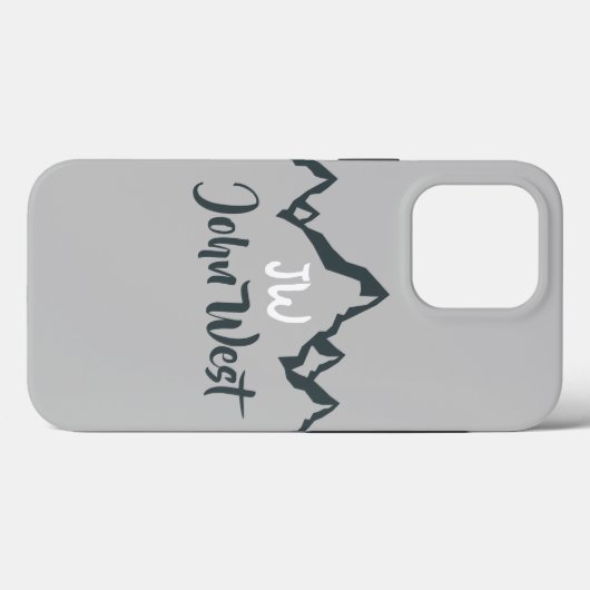 Gezeichnet Bergkette personalisierbare Monogramm Case-Mate iPhone Hülle (Rückseite (Horizontal))