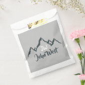 Gezeichnet Bergkette personalisierbare Monogramm Geschenktütchen (Versiegelt)