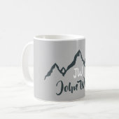 Gezeichnet Bergkette personalisierbare Monogramm Kaffeetasse (Vorderseite Links)