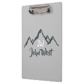 Gezeichnet Bergkette personalisierbare Monogramm Klemmbrett (Links)