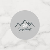 Gezeichnet Bergkette personalisierbare Monogramm Konfetti (Klein Vorderseite)