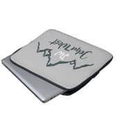 Gezeichnet Bergkette personalisierbare Monogramm Laptopschutzhülle (Vorne Knopf)