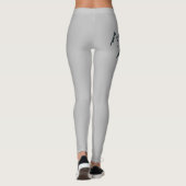 Gezeichnet Bergkette personalisierbare Monogramm Leggings (Rückseite)