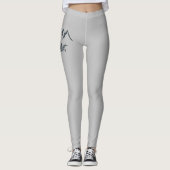 Gezeichnet Bergkette personalisierbare Monogramm Leggings (Vorderseite)