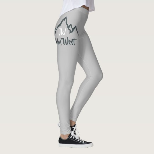 Gezeichnet Bergkette personalisierbare Monogramm Leggings (Rechts)