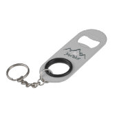 Gezeichnet Bergkette personalisierbare Monogramm Mini Flaschenöffner (Vorderseite Schrägansicht)