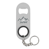 Gezeichnet Bergkette personalisierbare Monogramm Mini Flaschenöffner (Rückseite)