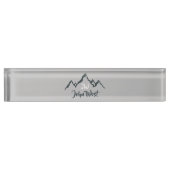 Gezeichnet Bergkette personalisierbare Monogramm Namensplakette (Vorderseite)