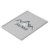 Gezeichnet Bergkette personalisierbare Monogramm Notizblock (Linke Seite)
