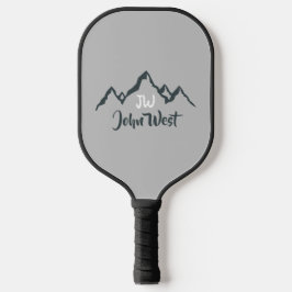 Gezeichnet Bergkette personalisierbare Monogramm Pickleball Schläger