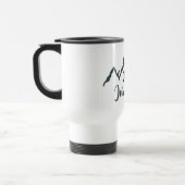 Gezeichnet Bergkette personalisierbare Monogramm Reisebecher (Links)