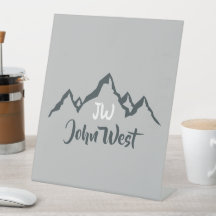 Gezeichnet Bergkette personalisierbare Monogramm