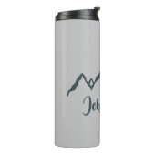 Gezeichnet Bergkette personalisierbare Monogramm Thermosbecher (Nach links gedreht)