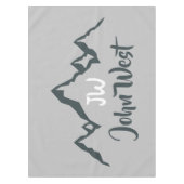 Gezeichnet Bergkette personalisierbare Monogramm Tischdecke (Vorderseite)