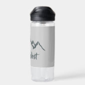 Gezeichnet Bergkette personalisierbare Monogramm Trinkflasche (Rückseite)