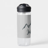 Gezeichnet Bergkette personalisierbare Monogramm Trinkflasche (Vorderseite)