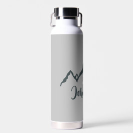 Gezeichnet Bergkette personalisierbare Monogramm Trinkflasche