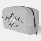 Gezeichnet Bergkette personalisierbare Monogramm Waschbeutel (Rechte Ecke)