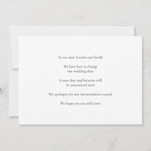 Gezeichnet Blätter und Verzweigung ändern das Datu Save The Date (Rückseite)