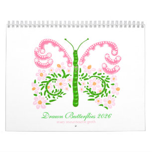 Gezeichnet Butterflies-Kalender 2026 Kalender