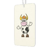 Gezeichnet Cartoon Schwarz-Weiß-Kuh Bulle Autolufterfrischer (Links)