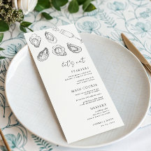 Gezeichnet Champagner-Austern essen wir White Wedd