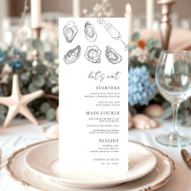 Gezeichnet Champagner-Austern essen wir White Wedd