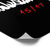 Gezeichnet Donald Trump 45_47 Poster (Ecke)