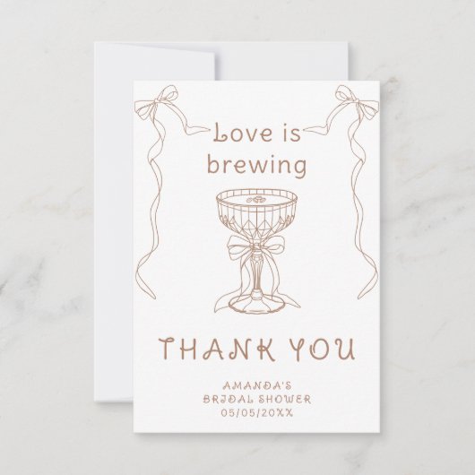 Gezeichnet Espresso Martini Danke Brautparty (Vorderseite)