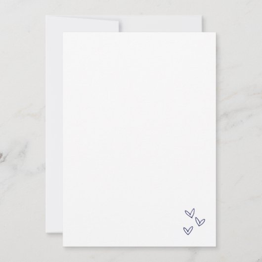 Gezeichnet etwas Blau, bevor ich Brautparty Einladung (Rückseite)