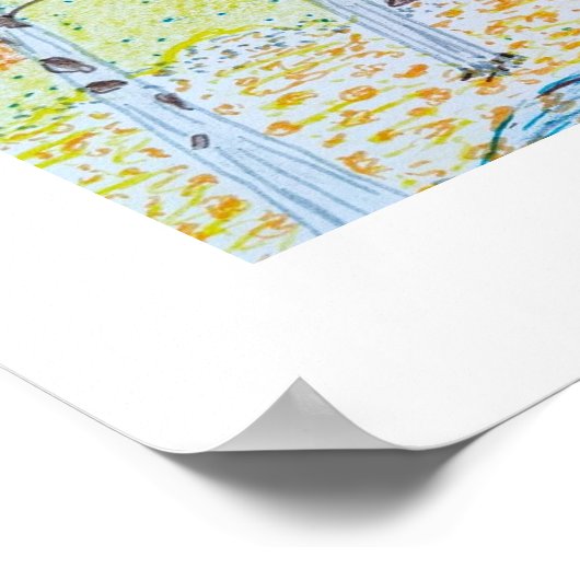 Gezeichnet Falllandschaft Poster (Ecke)