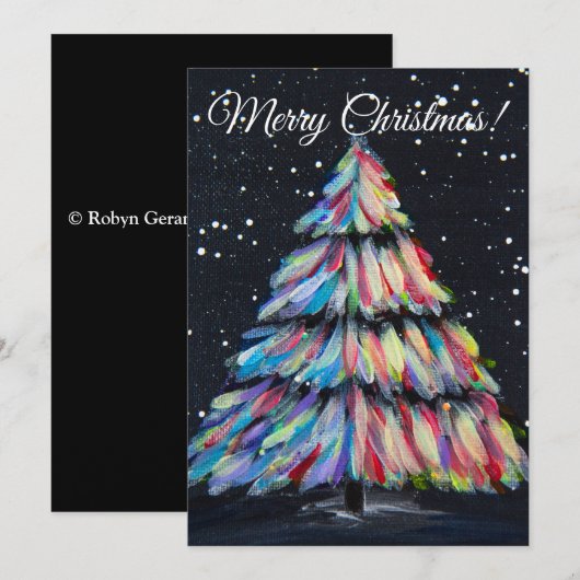 Gezeichnet Feiertagskarte (Vorne/Hinten)