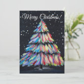 Gezeichnet Feiertagskarte (Stehend Vorderseite)