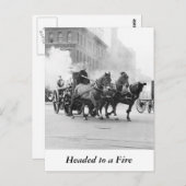 Gezeichnet Feuerwehrschiff, Anfang der 1900er Jahr Postkarte (Vorne/Hinten)