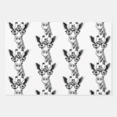 Gezeichnet Giraffe mit Brillenumschlagpapier Geschenkpapier Set (Vorderseite 2)