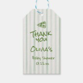 Gezeichnet Green Pizza Special Delivery Baby Dusch Geschenkanhänger (Vorderseite)