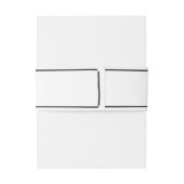 Gezeichnet Hearts Wedding Einladungsbanderole (Rückseitenbeispiel)