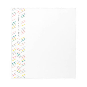 Gezeichnet Herringbone-Personalisierter Notepad -  Notizblock
