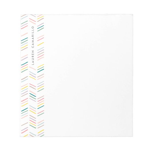 Gezeichnet Herringbone-Personalisierter Notepad -  Notizblock (Vorderseite)