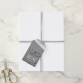 Gezeichnet Herzen in Sand Strand Hochzeit Gutes Ge Geschenkanhänger (Mit Garn)