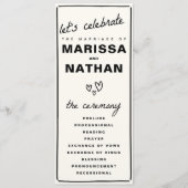 Gezeichnet Hochzeit Programm (Vorderseite)