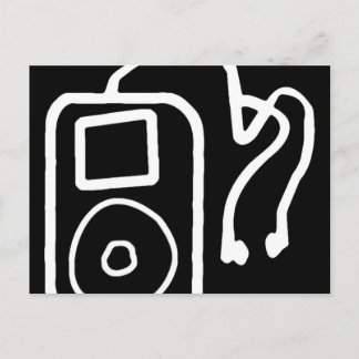 Gezeichnet iPod Black Postcards Postkarte
