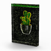 Gezeichnet Kaktus Fotoblock (Rechts)