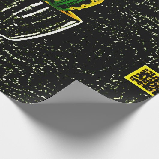 Gezeichnet Kaktus Geschenkpapier (Ecke)