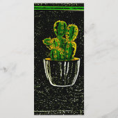 Gezeichnet Kaktus Menükarte (Rückseite)