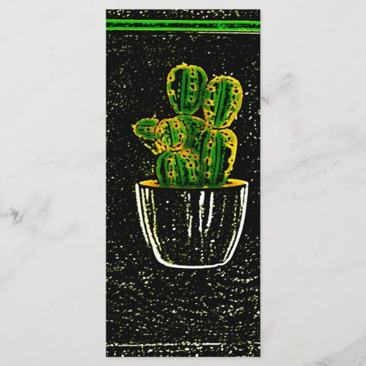 Gezeichnet Kaktus Menükarte (Vorderseite)