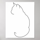 Gezeichnet Katze Poster (Vorne)