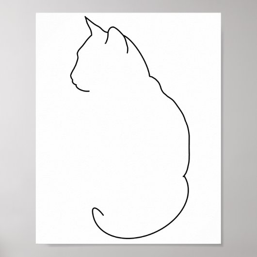 Gezeichnet Katze Poster (Vorne)