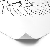 Gezeichnet Lion Poster (Ecke)